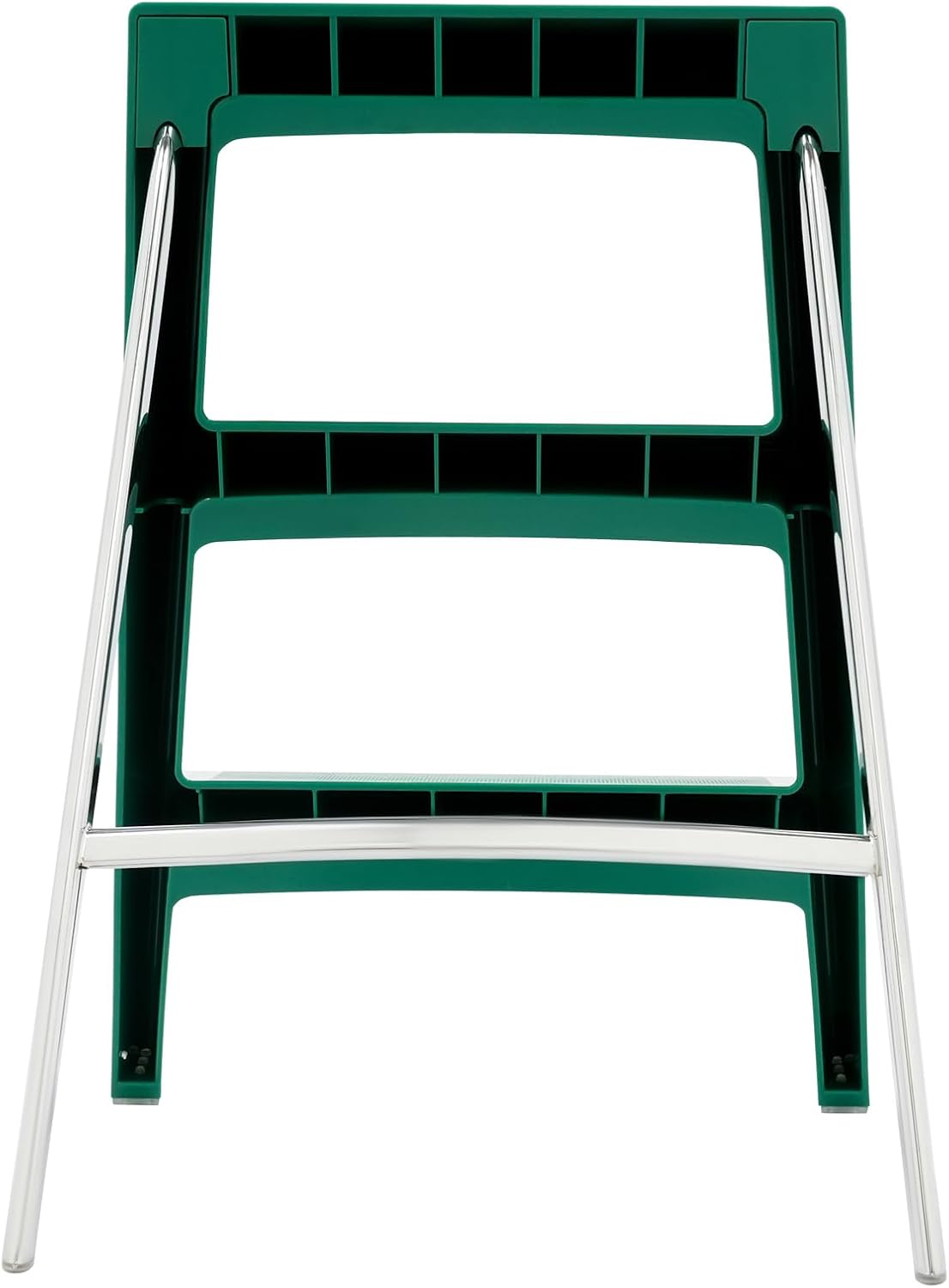 Folding Step Stool Ladder,3 Step Decorative Ladder Shelf,Portable Foldable Ladders for Living Room,Kitchen,Green