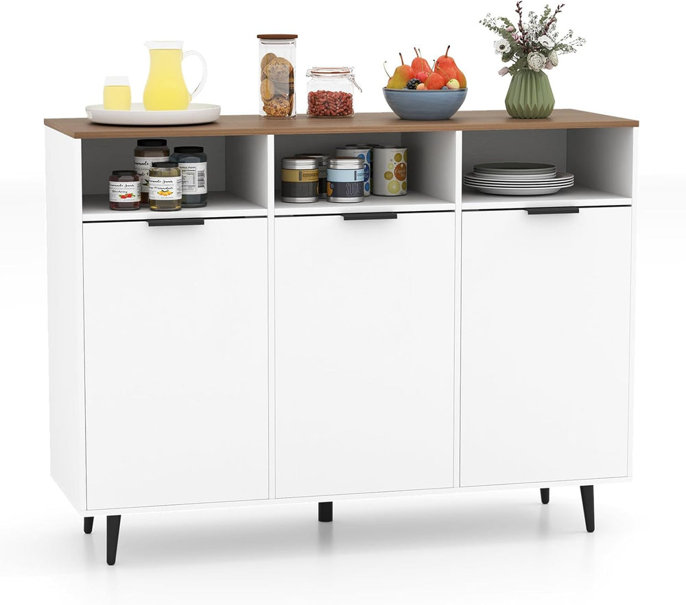 Giantex Sideboard Cabinet - 47” Buffet Cabinet with Storage Compartments, Cou...