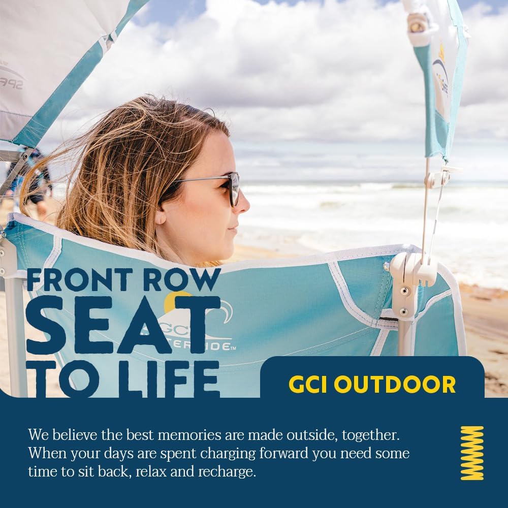 GCI Outdoor Waterside Pod Rocker Outdoor Rocking Chair with Sunshade Canopy