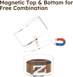 FEMELI Belt Organizer, Acrylic Belt Storage Holder for Closet & Drawer, 5-Layer Stackable Display Case for Belts, Watches, Jewelry and Ties