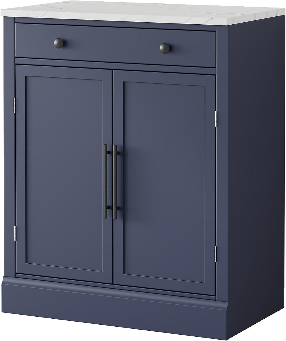 Merax Kitchen Pantry Storage Cabinet Freestanding Cupboard with Darwer, 2 Adj...