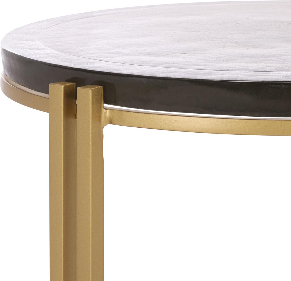 SAFAVIEH Couture Collection - Levitt Cast Glass Top Accent Table, Sculptural ...