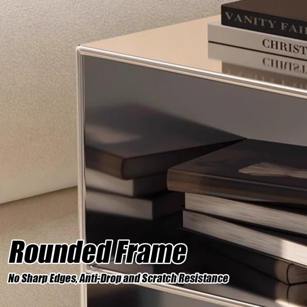 3-Layer Metal Storage Side Table, Square Sofa Side Tables, Simple End Table, ...