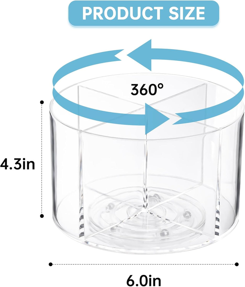 360° Turntable Drink Packet Organizer, Rotating Turntable Organizer, Clear Lazy Susan for Powdered Drink Mix, Water Drink Packet Holder Organizer for Drink Mix Necessities