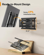 Perlegear TV Wall Mount for 55-65 75 85 90 98 100 120 Inch TVs, Heavy Duty TV Mount Fits 24″/18″/16″Wood Studs, Preassembled Full Motion TV Mount up to 225lbs, Max VESA 900x600mm, PGXLF03B