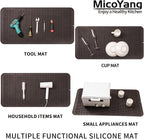 Silicone Dish Drying Mat for Multiple Usage,Easy clean,Eco-friendly,Heat-resistant Silicone Mat for Kitchen Counter or Sink,Refrigerator or Drawer Liner Coffee 5XL 36inches x 18inches