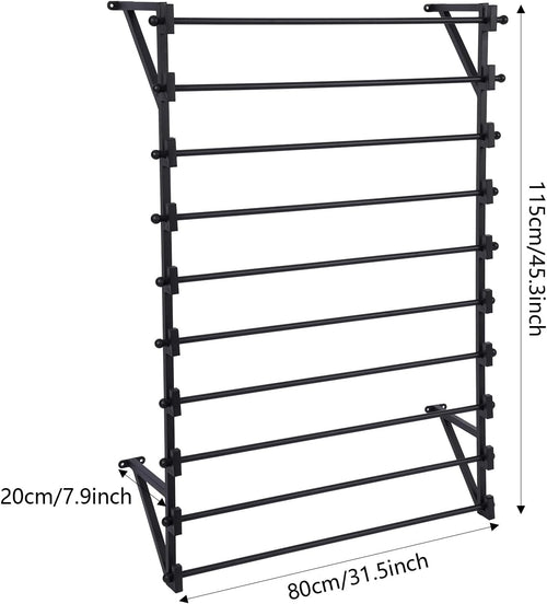 10 Layer Wall Mounted Scarf Rack, Hijab Organizer Ribbon Storage Rack, Metal Scarf Display Racks for Belts Scarves Ties Towel Wrapping Paper Holder for Home Retail Store Boutique