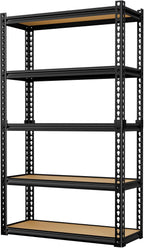 LEVELEVE 5-Tier Heavy Duty Storage Shelving Unit, 2020 lbs Capacity, Adjustable Metal Utility Shelf, 30" L x 12" W x 60" H for Garage, Kitchen, Pantry, Basement, Bathroom, Laundry