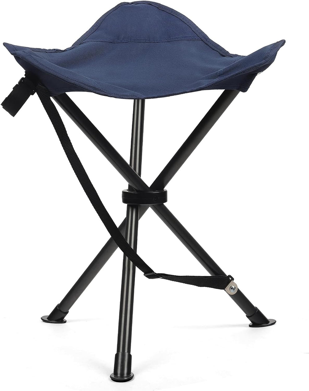 18" Folding Tripod Stool, 3 Legs Portable Tall Camping Stool, Blue