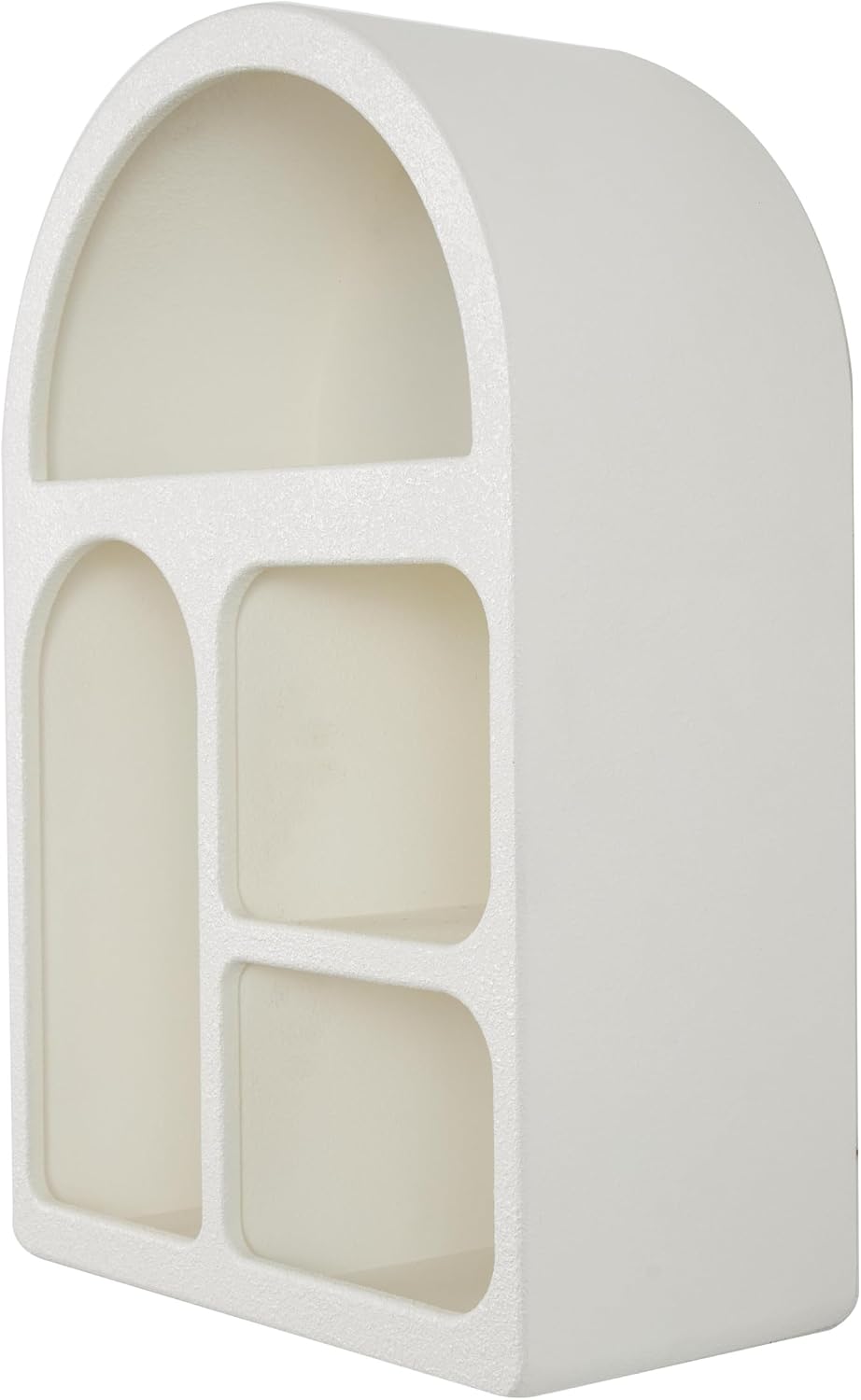 Deco 79 Wooden Geometric Wall Shelf, Shelf 16" x 8" x 24", Cream