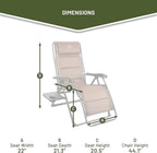 Timber Ridge Aluminum Zero Gravity Chair Set of 2, 350 lb Capacity Each | Padded Foldable Lounger with Side Table and Sliding Headrest; Reclines from 0° to 170° for Camping, Lawn, Patio or Indoor Use