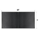 Pegboard Smith 16x16 inch Pegboard Wall Organizer Panels for Tool Storage, Workbench Tool Organization Peg Board(2 PCS, Black)