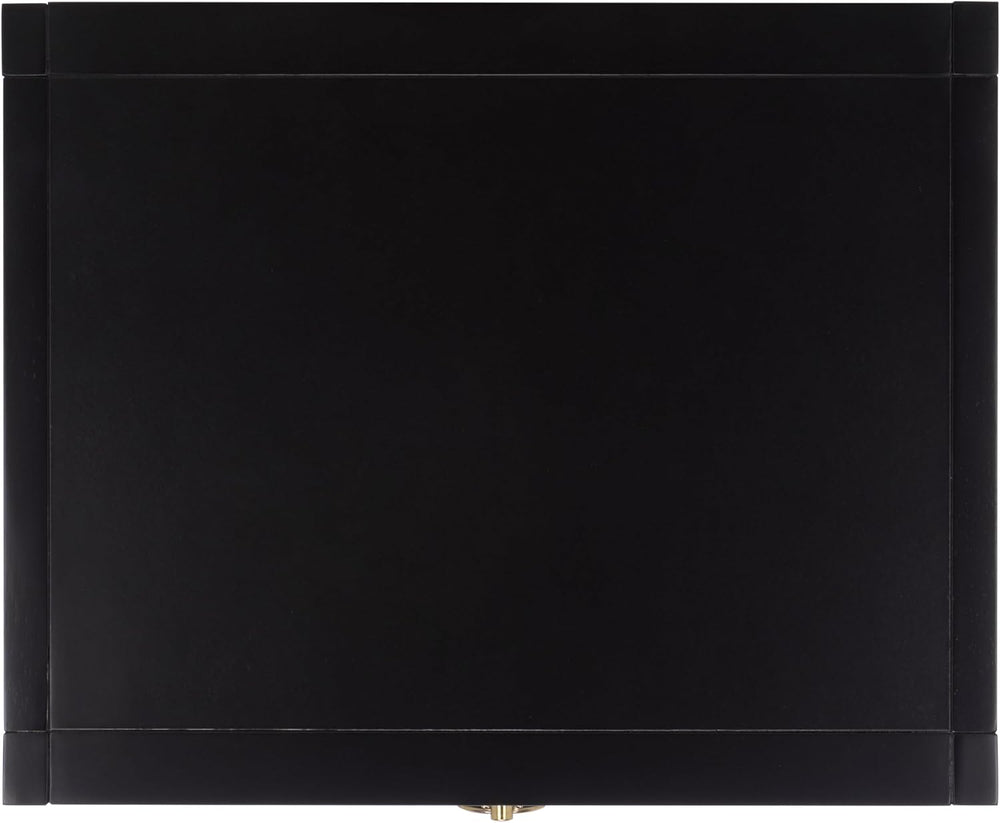 SAFAVIEH Furniture - Sadie 1-Drawer Nightstand - Black - Wood - Glam Gold Har...