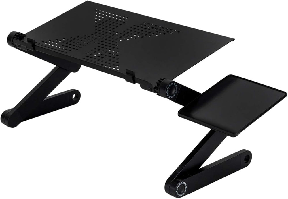 360-Degree Rotation Multifunctional Portable Folding Table with Fan & Mou...