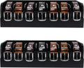 GTI Belt Organizer,2pcs 7 Compartments Belt Organizer for Closet and Drawer, Bamboo Display Case for Tie and Belt, Belt Storage Organizer for Men Women (Black)