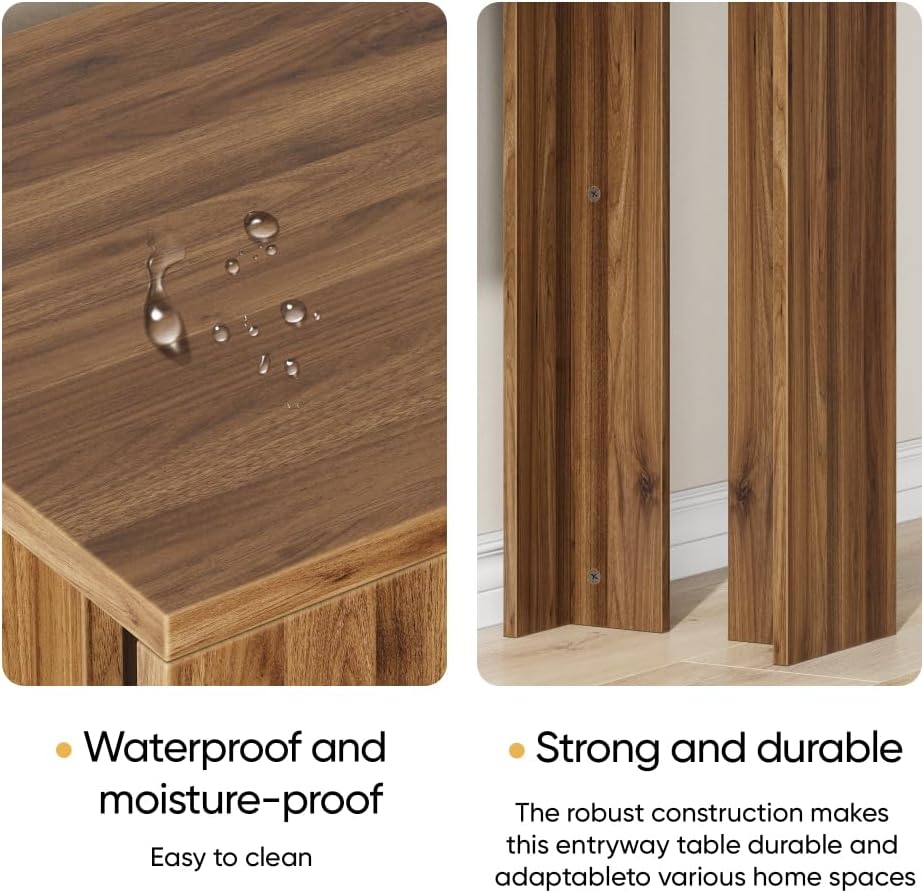 ZOEDO 62.99-inch Extra-Long Entryway Table, Farmhouse Sofa Table Behind The S...