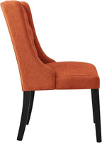 Modway Baronet Button-Tufted Fabric Parsons Dining Chair in Orange