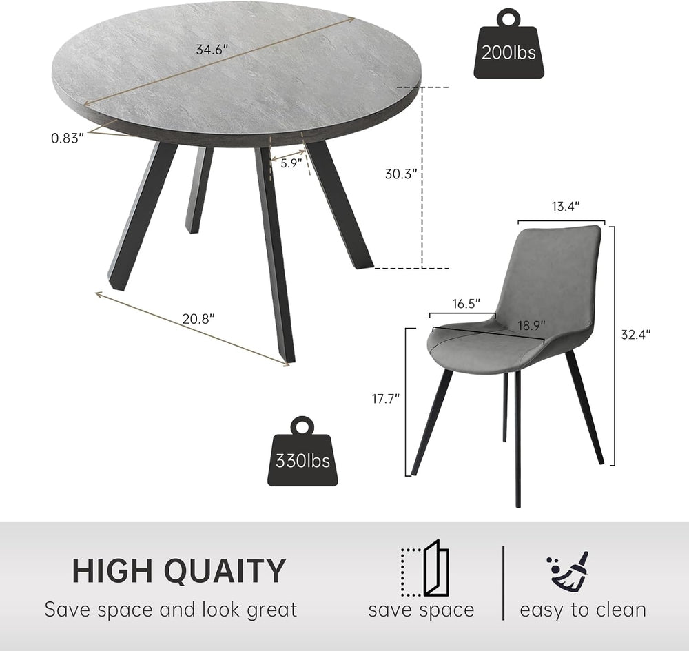 Zerifevni Round Dining Table Set, Mid Century Modern Small Round Dining Table...