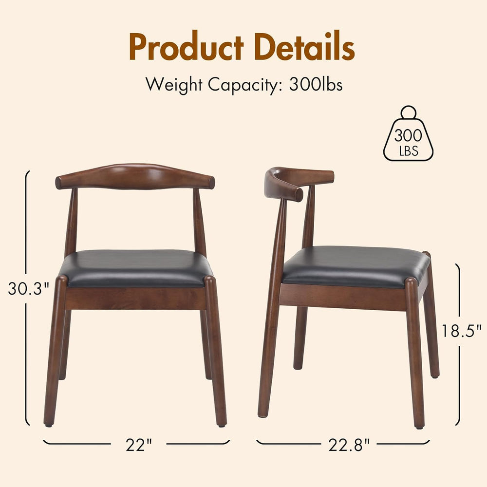 Soohow Dining Chairs Set of 2, Mid Century Modern Kitchen & Dining Room C...