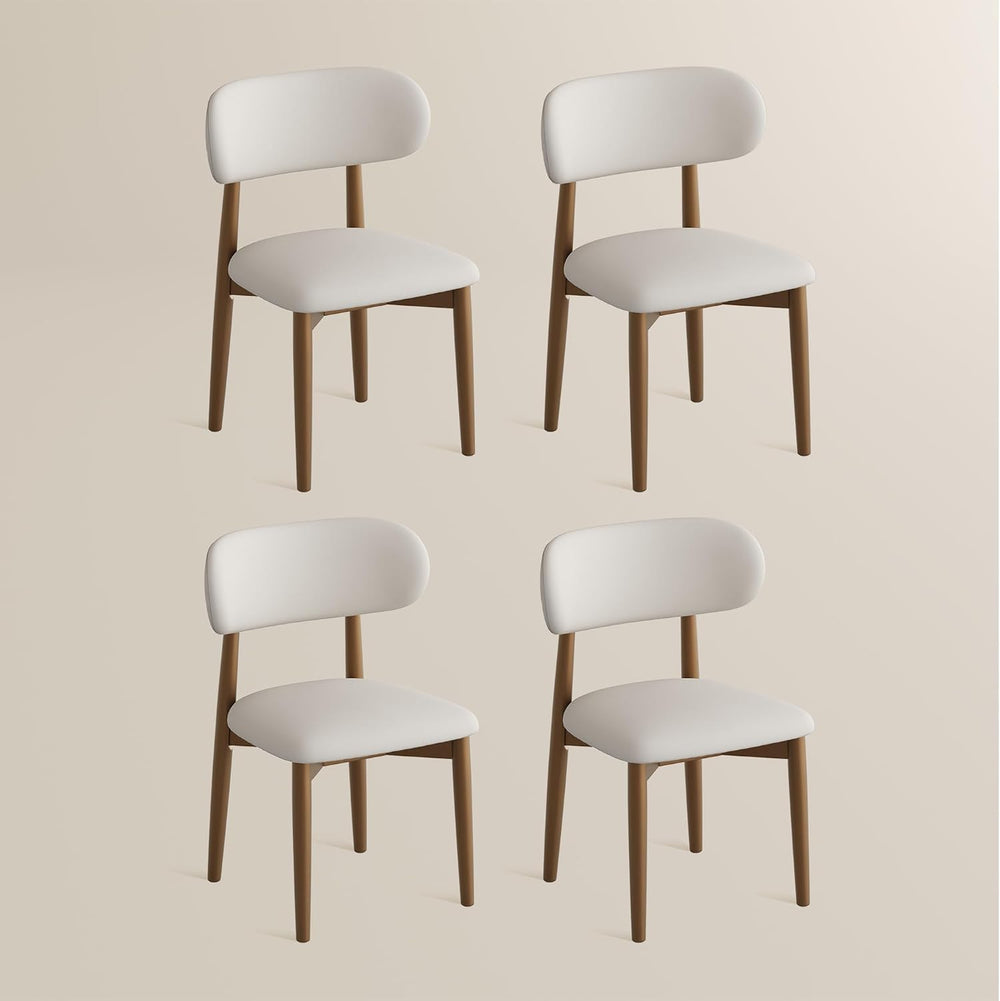 POVISON Modern Dining Chairs Set of 4, Armless PU Leather Dining Chair with P...