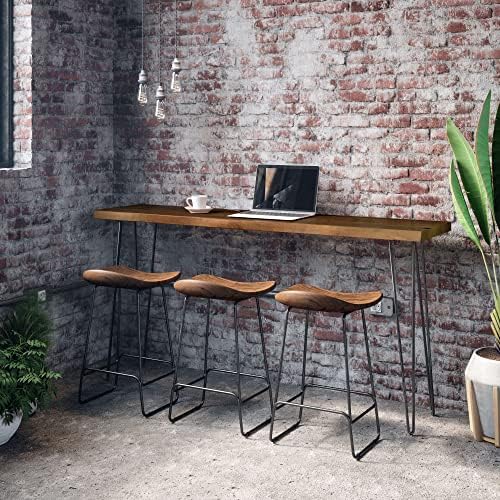 Jofran Nature's Edge 72" Farmhouse Dining Table - Solid Wood Counter...
