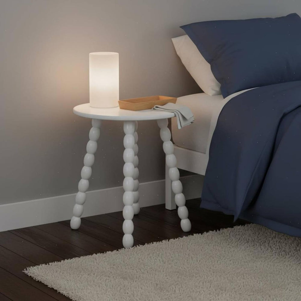 Round Bobbin Leg Table Smooth Rounded Edges Bobbin Leg Side Table Anti-Slip F...
