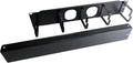 ICC 2U Ring Cable Manager Panel with Cover, Metal, 3" D-Rings, Horizontal Cable Management, Rackmount for 19” Network Racks, Black, Single Pack