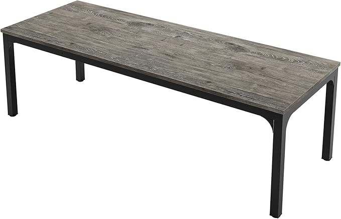Tribesigns 6.5FT Conference Table, 78.7 Inche Rectangle Meeting Seminar Table, Large Business Tables for 6-8 People (Only Table) (Gray+Black)