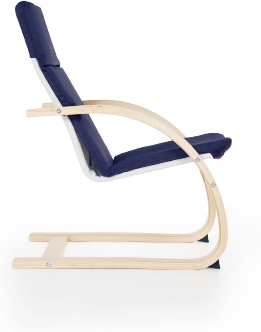 Guidecraft Kiddie Rocker - Blue, Comfortable Cushioned Children's Rocker with Wooden Frame, Classroom Seating for up to 120 Pounds