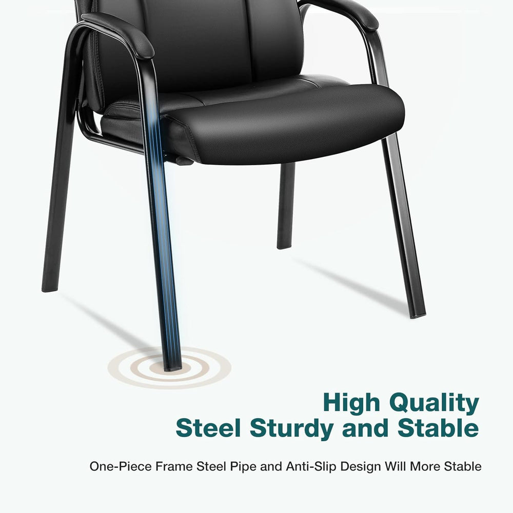 OLIXIS Office Waiting Room Chairs Set of 6, Stationary Side Guest Chair
