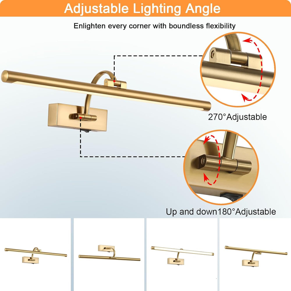 Tassuowell Picture Light Battery Operated with Remote, 3CCT Dimmable Picture ...