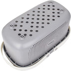 JiatuA Plastic Storage Basket with Handle Portable Shower Caddy Tote Organizer Basket Bin for Bathroom Kitchen Dorm Room Bedroom, Gray