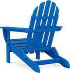 POLYWOOD AD5030PB Classic Folding Adirondack Chair, 35.00" x 29" x 35.00", Pacific Blue