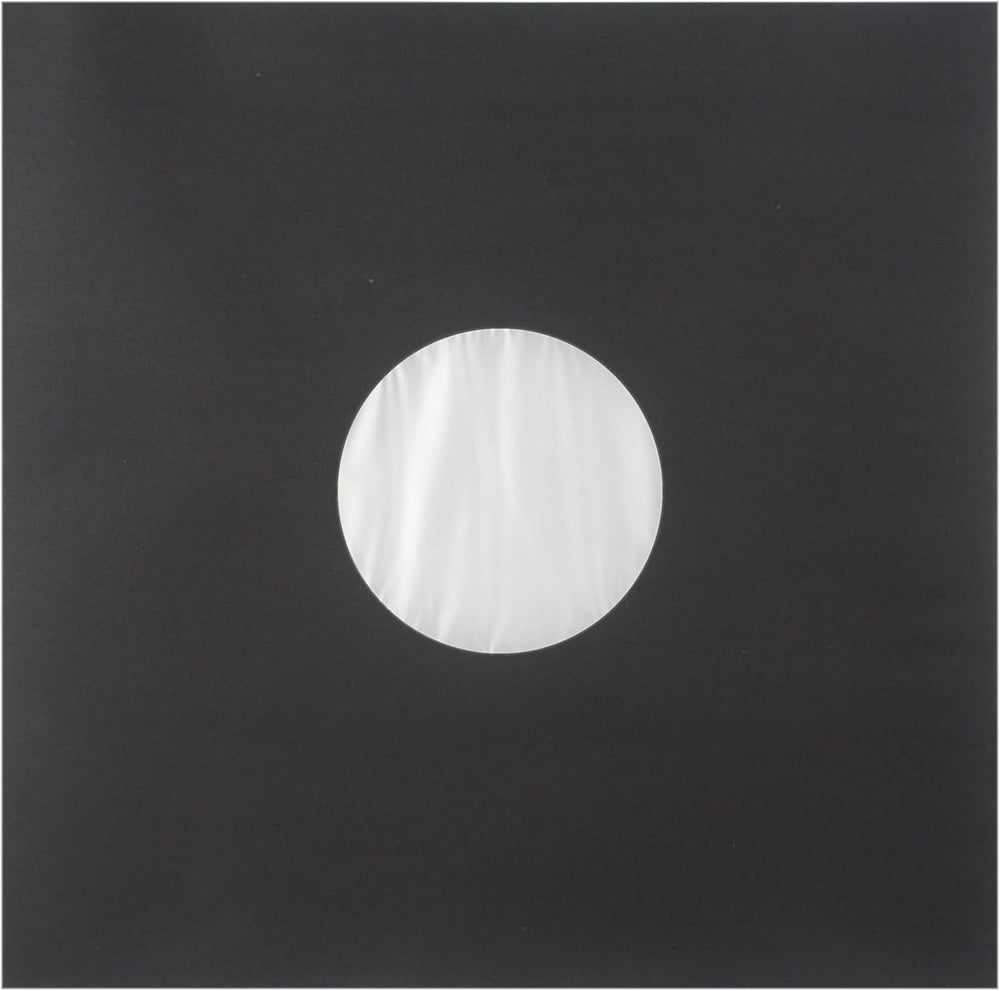 12" Premium Black Polylined Record Inner Sleeves - Archival Quality, Hea...