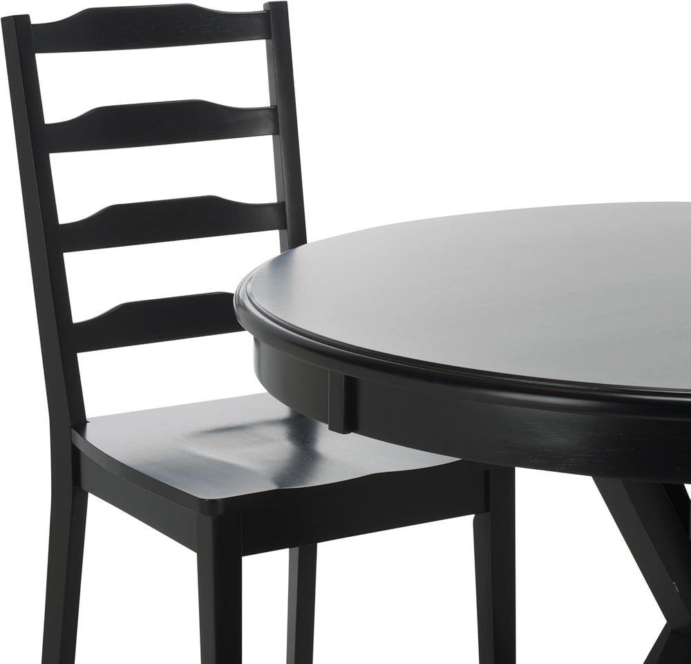 SAFAVIEH Home Collection - Shay Black 5-Piece Wood Dining Set, Traditional Ro...