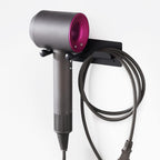 Hair Dryer Holder Wall Mounted, Self Adhesive Blow Dryer Holder Hair Dryer Organizer Hair Dryer Holder Wall Mounted Compatible with Dyson Blow Dryer Black Banjekt