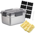Cheese Container for Refrigerator,Cheese Stainless Steel Container with Lids,Deli Meat Saver,Kitchen Storage Keeper box,fridge organizer Stackable Sliced Grated,Shredded,Cheddar Cheeses Holder