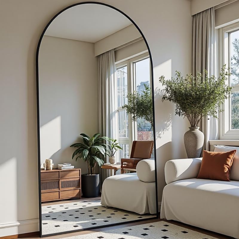 OGCAU Arched Full Length Mirror 76"x34" Large Floor Full Body Mirro...