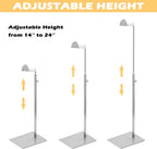 Royxen 3 Pack Handbag Rack Stainless Steel with Adjustable Height, Purse Display Stand, Silver
