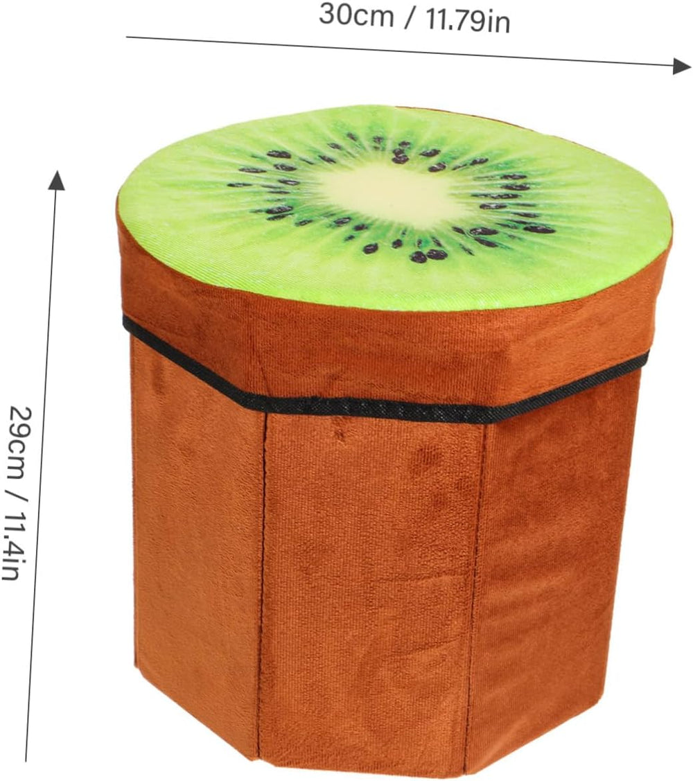 COLLBATH Fruit Stool Box Storage Folding Seat for Living Room Bedroom Boys an...