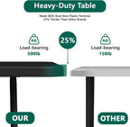 Folding Table 6FT Heavy Duty Plastic Table with Handle, Foldable&Portable, Fold-in-Half Utility Tables for Outdoor, Dining, Wedding, Events, Indoor, Picnic, Camping, Party, Black