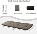 MAXYOYO Japanese Floor Mattress Futon Mattress, 4" Thicken Tatami Mat Sleeping Pad Foldable Roll Up Mat Boys Girls Dormitory Pad Kids Floor Lounger Pillow Bed, Charcoal Grey, Queen Size