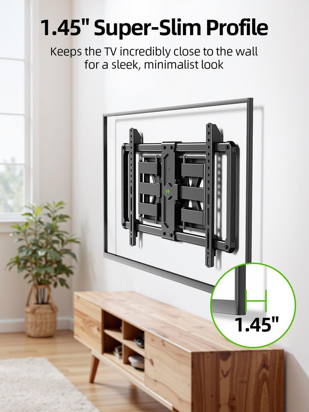 USX MOUNT Ultra Slim TV Wall Mount for Most 37-90 inch Television, Full Motio...