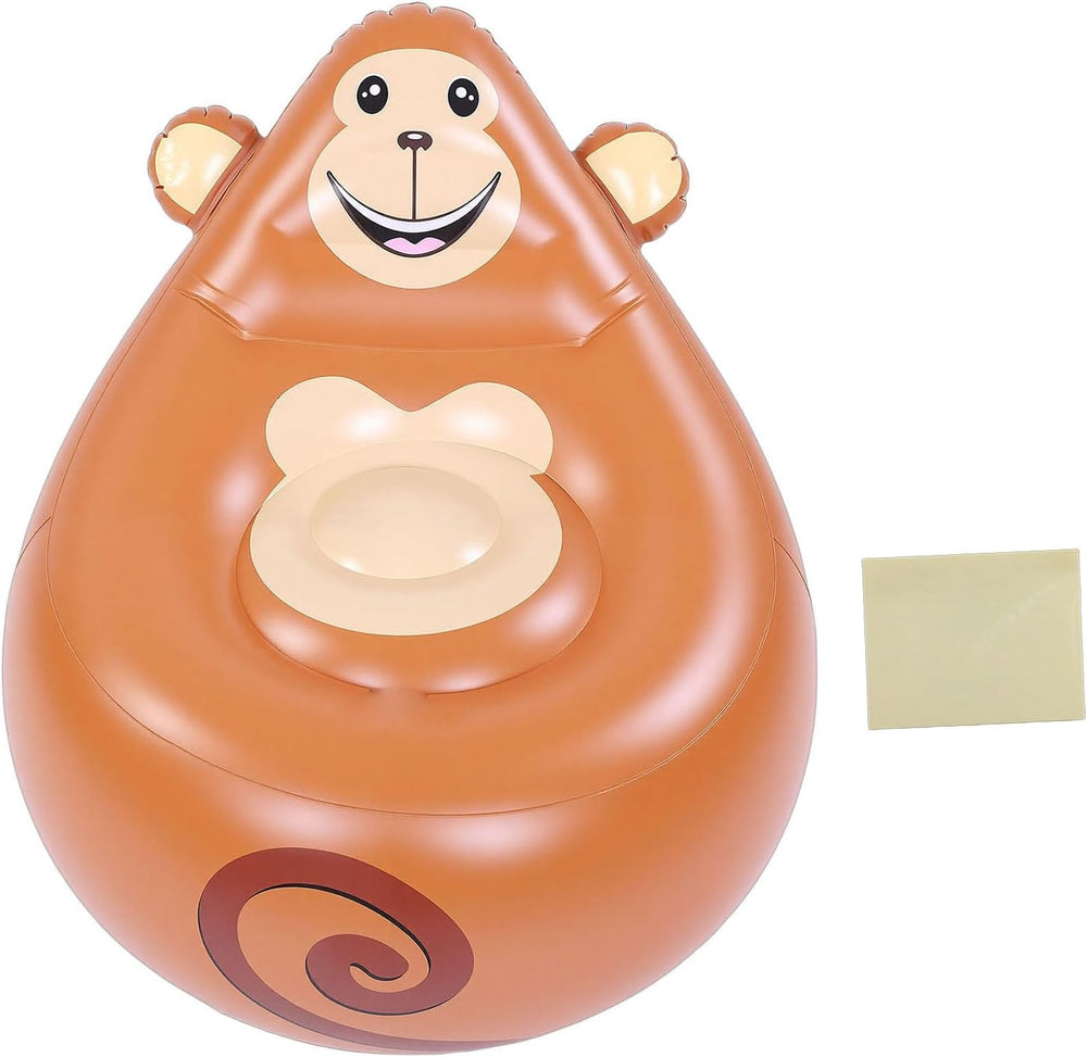 Dpofirs Inflatable Chair, Animal Shaped Portable Blow Up Sofa with Soft Skin ...