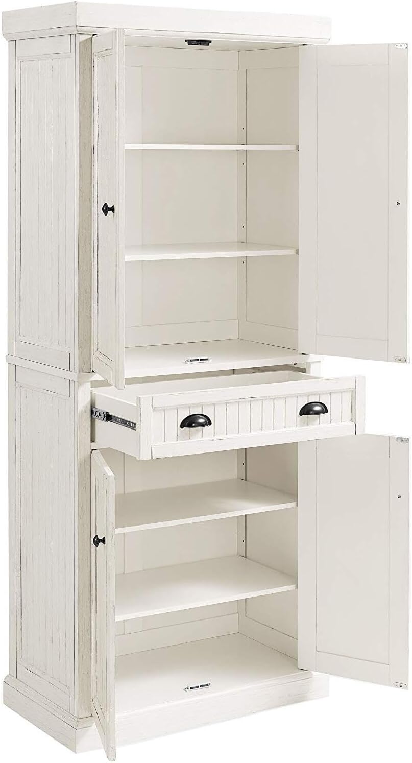 Maykoosh Kitchen Pantry Cabinet - Large Storage, Adjustable Shelves, Distress...