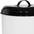Amici Pet, , Buster All Natural Dog Food Large Metal Storage Bin, White