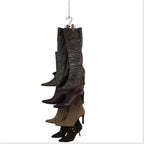 Boottique Boot Organizer: The Rack That Hangs, Holds, Shapes, & Protects Every Size and Style (Boot Stax Vertical Storage System With 6 Silver Hangers)