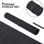 Distressed Leather Desk Mat - Non-Slip PU Desk Pad for Office and Home - Desk Organization and Accessories - Ideal for Large Mouse Pad and Desk Mats on Top of Desks(Charcoal Black,27.6"x 13.8")