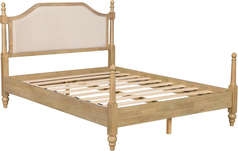 WAMPAT Queen Size Platform Bed Frame with Upholstered Headboard for Bedroom, ...