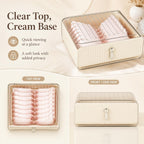 Bra Organizer for Closet, Stackable Pull-Out Drawer Style Bra Storage Organizer with Clear Top, 1-Cell Underwear Organizer for Bras, Panties, Socks, Tie, Belt and Scarf